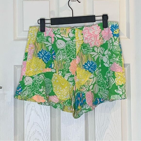 Lilly Pulitzer Womens Folly Flouncy Skort (Multi Hibiscus Stroll) Size 6 - Picture 2 of 11